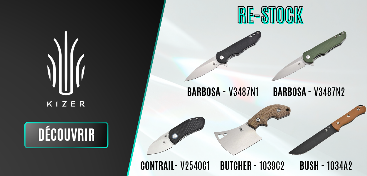 Kizer - Restock couteaux pliants et fixes
